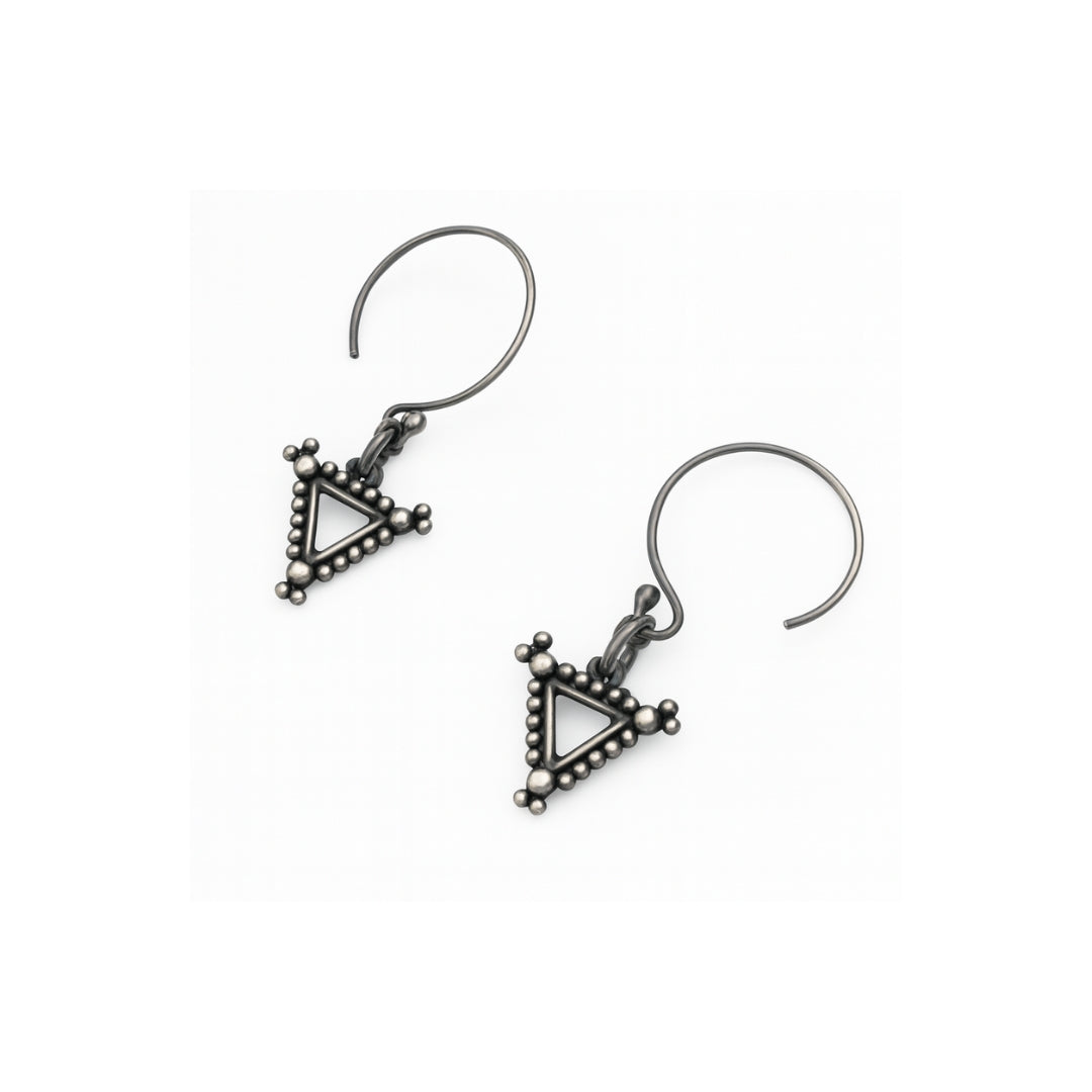 Silver Triangle Dangler Earring