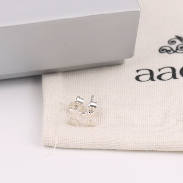 Silver Giraffe Studs