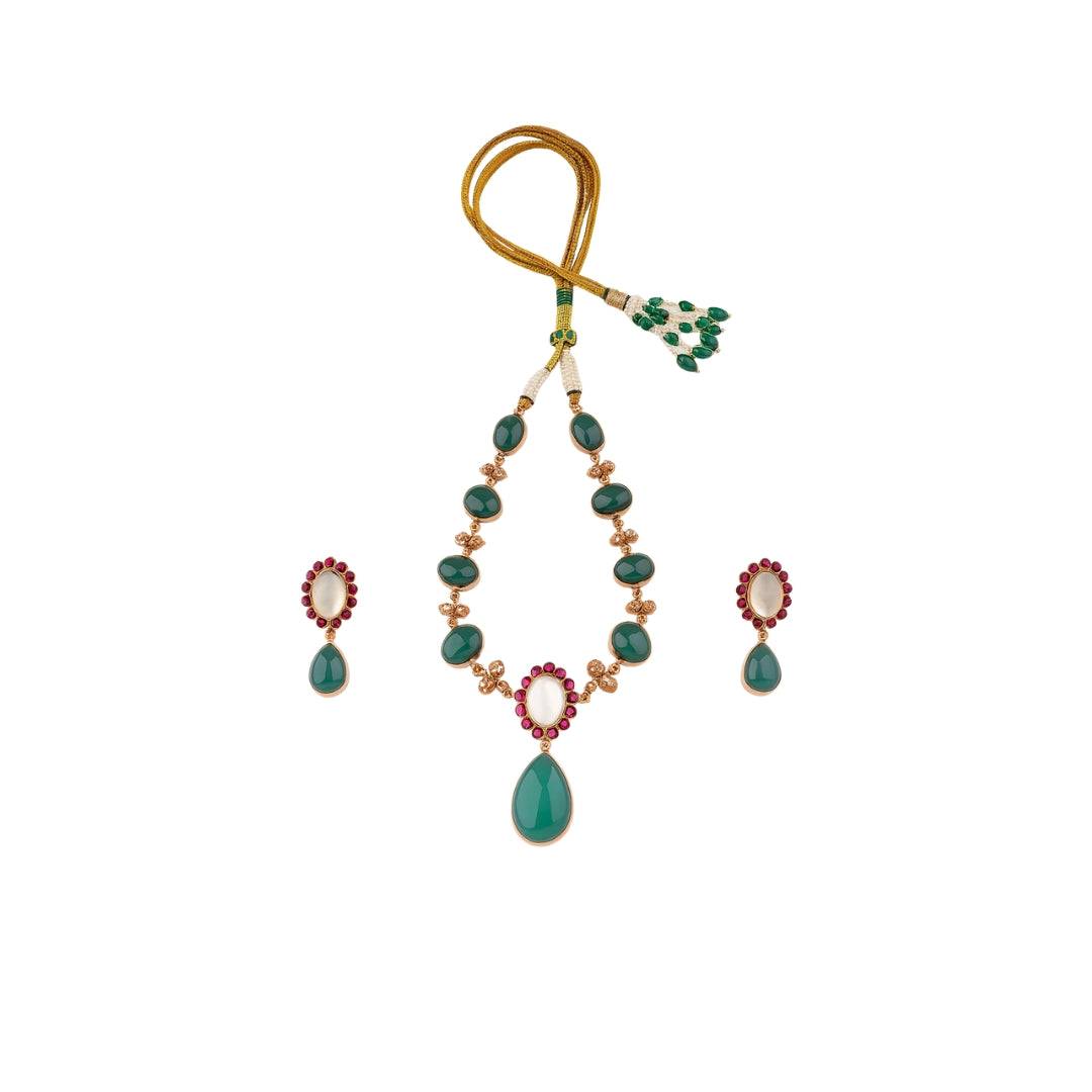 22K Gold Plated Fashion Sets front view featuring an elegant, coordinated design and premium 22K gold-plated finish