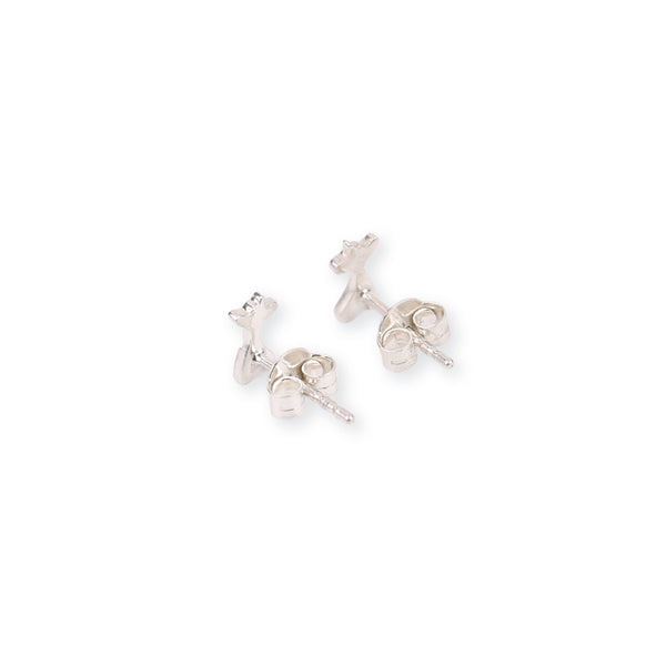 Silver Giraffe Studs