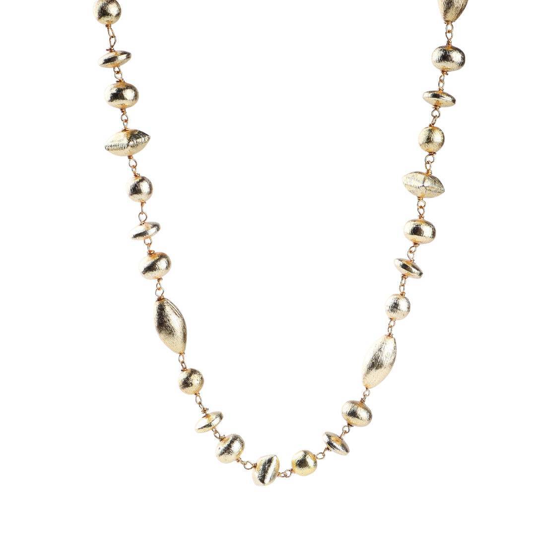22K Gold-Plated Fashion Necklace front view featuring an elegant design and premium 22K gold-plated finish