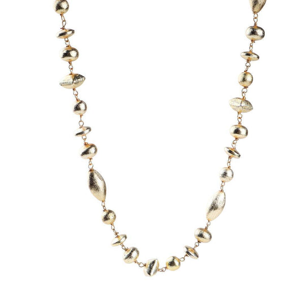 22K Gold-Plated Fashion Necklace front view featuring an elegant design and premium 22K gold-plated finish