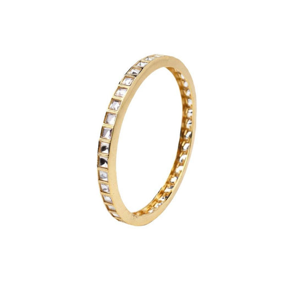 22K Gold-Plated Fashion Bangle (Single) front view featuring an elegant design and premium gold-plated finish