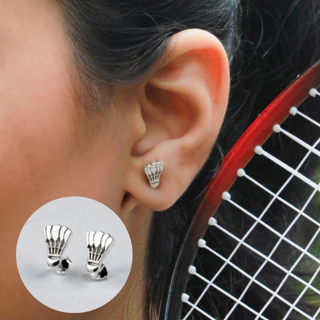 Silver Shuttlecock Stud | 92.5 Silver