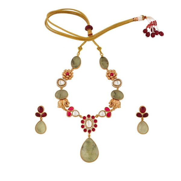 22K Gold-Plated Fashion Set front view featuring an elegant, coordinated design and premium 22K gold-plated finish