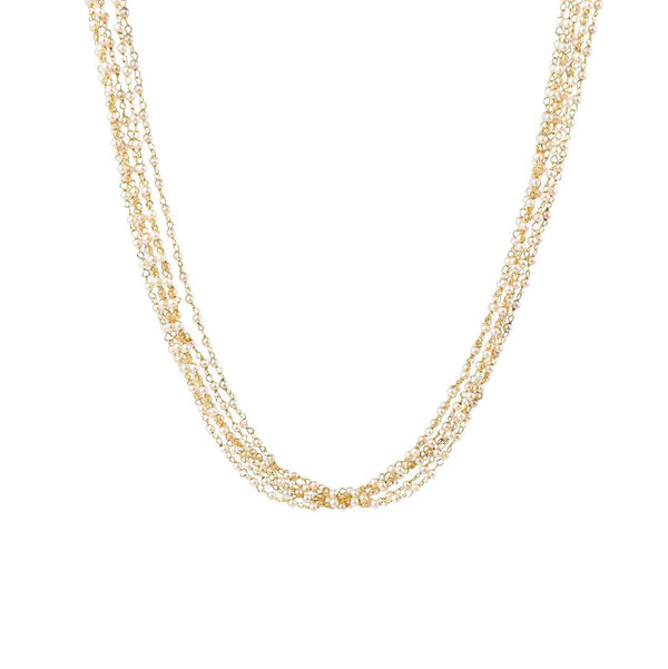 22K Gold Plated Fashion Necklace front view featuring an elegant design and premium 22K gold-plated finish