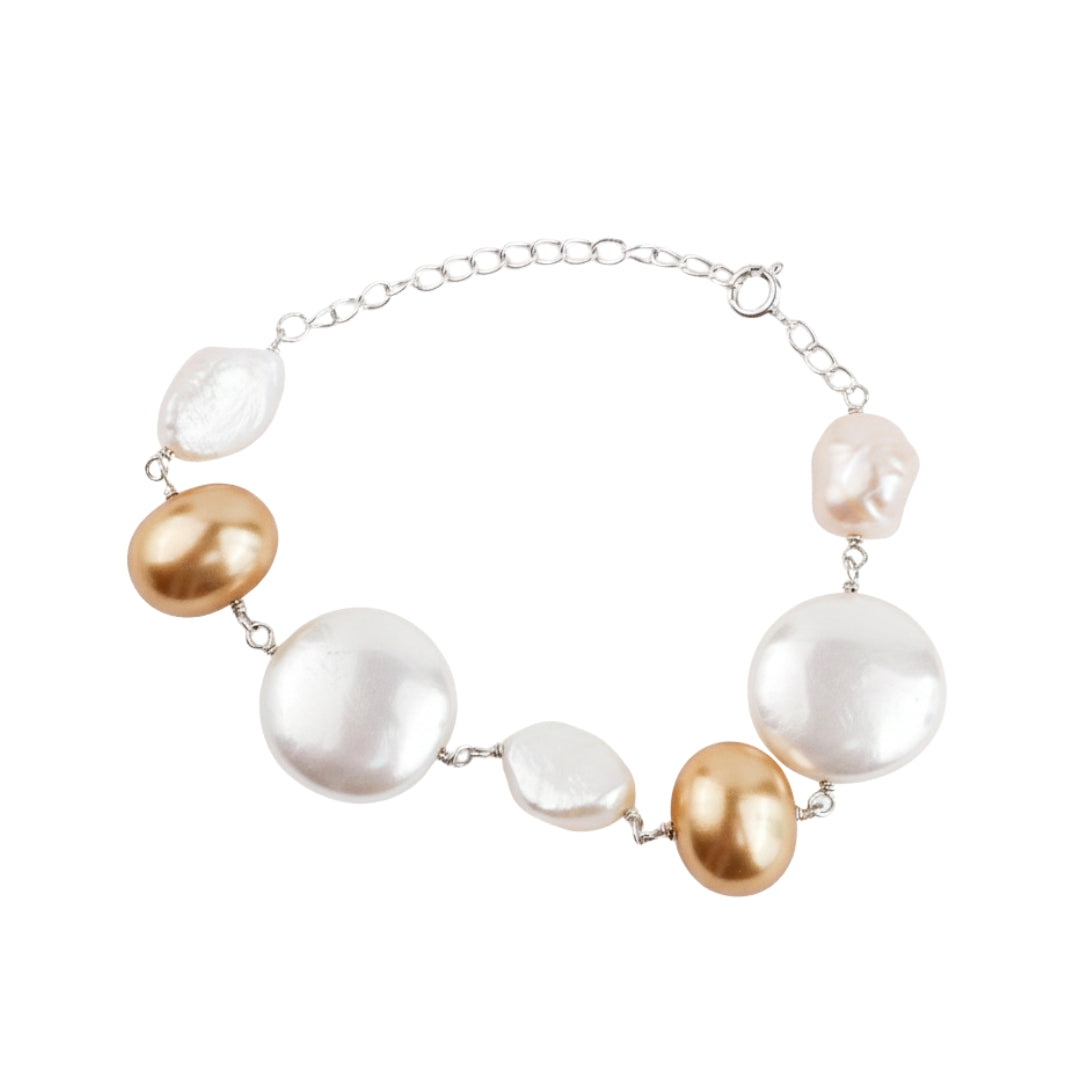 Pearl Silver Ganthan Bracelet