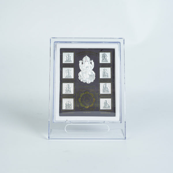 Violet Ganesh Yantra Frame | 92.5 Sterling Silver