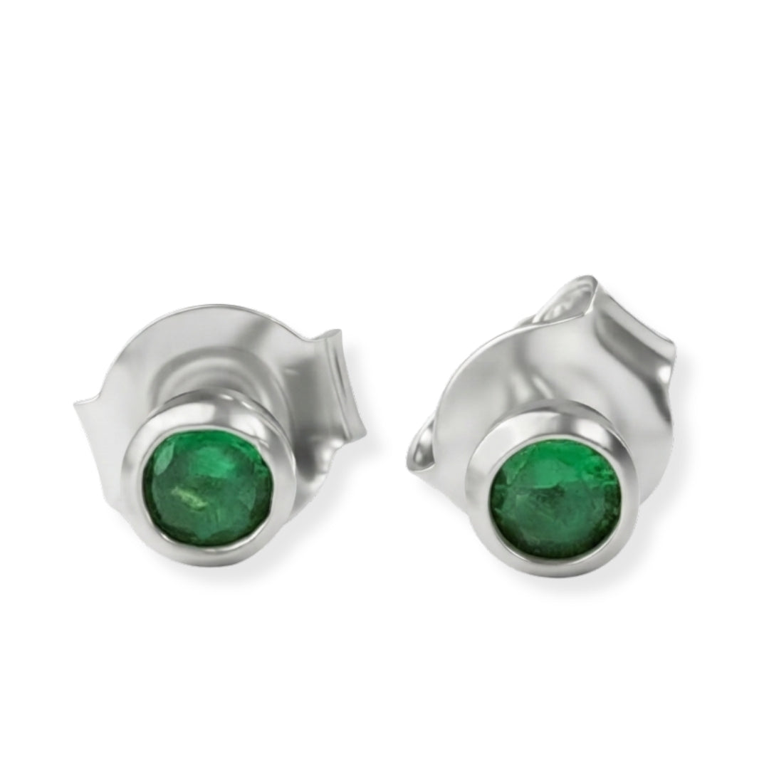 Tiny Green CZ Stud