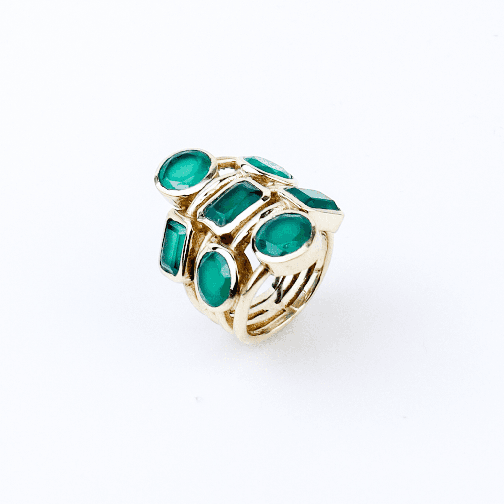 Brass Fashion Ring front view featuring a stylish design and premium brass finish