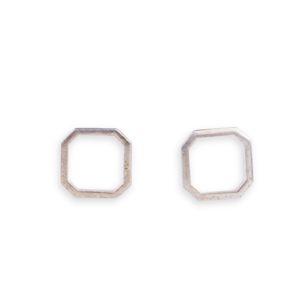Tiny Silver Squircle Studs | 92.5 Silver