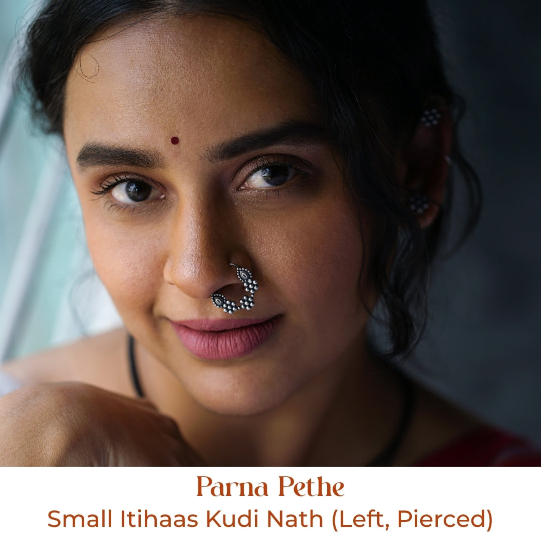 Small Itihaas Kudi Nath- (Left, Pierced) | 92.5 Silver