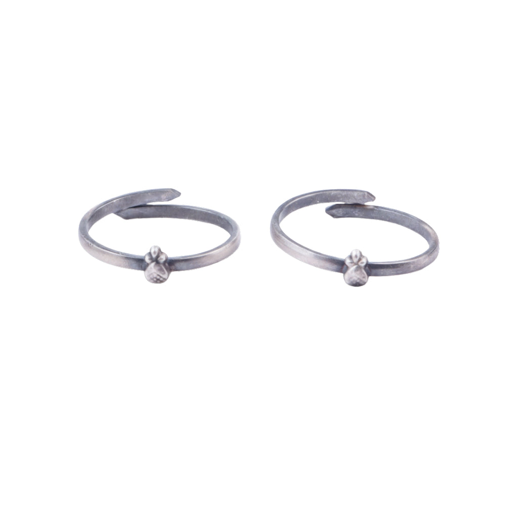 Tiny Silver Adjustable Pineapple Toe Ring