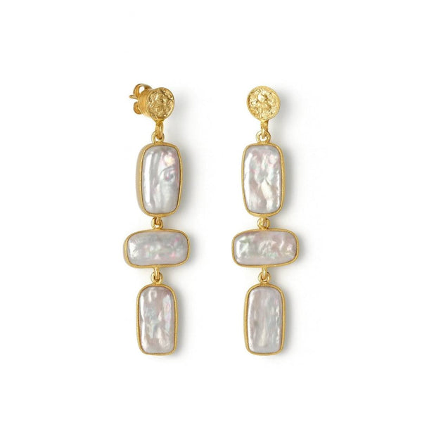 22K Gold-Plated Fashion Earring front view featuring an elegant design and premium 22K gold-plated finish