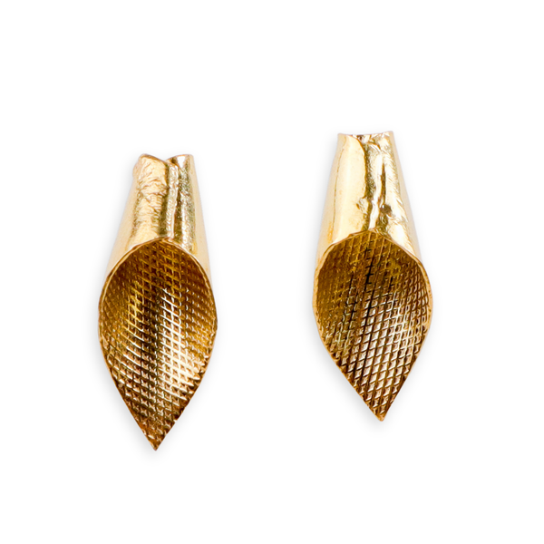 Alice- Fold Earring | 92.5 Silver | 22K Gold Plated
