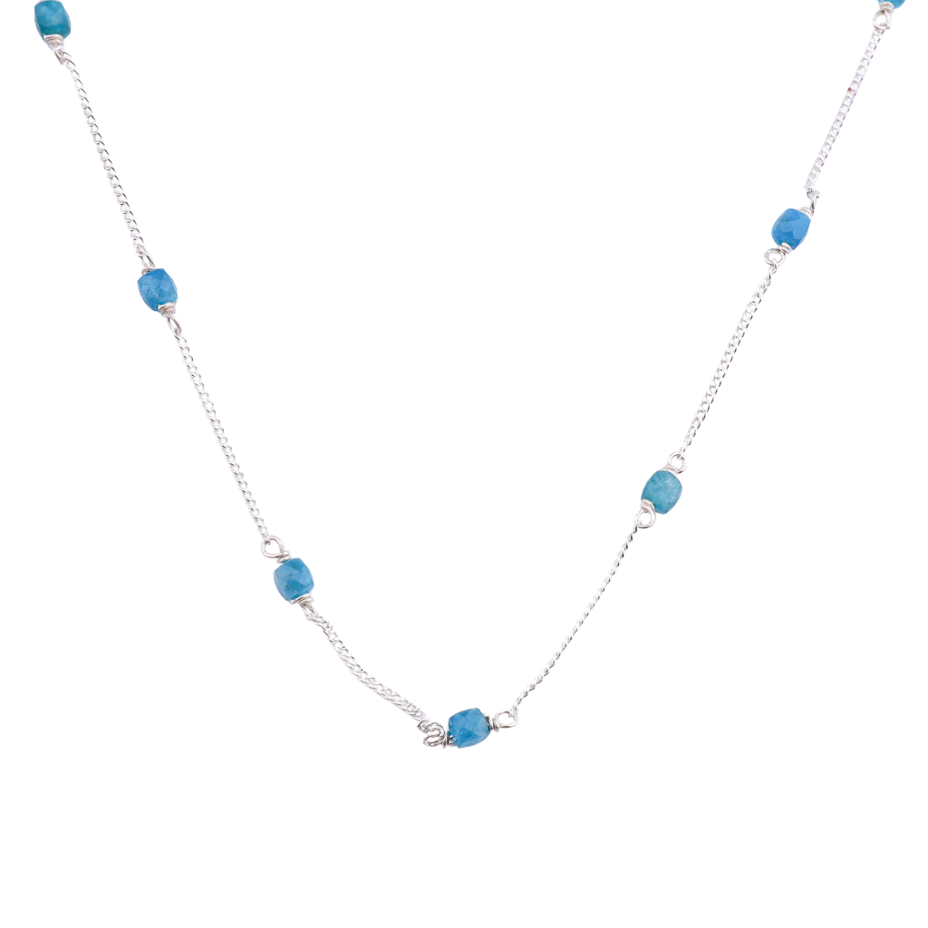 Silver Apatite Chain