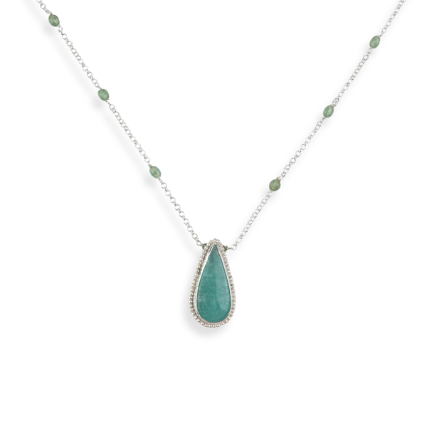 Luxe Necklace – Amazonite & Chain