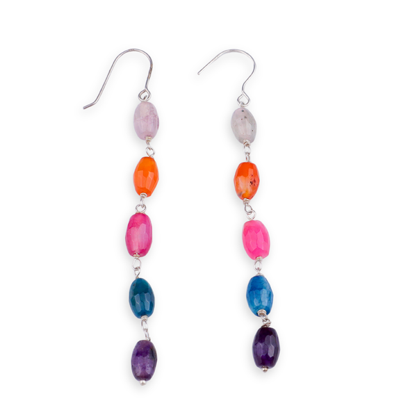 Multicolour dangling earring