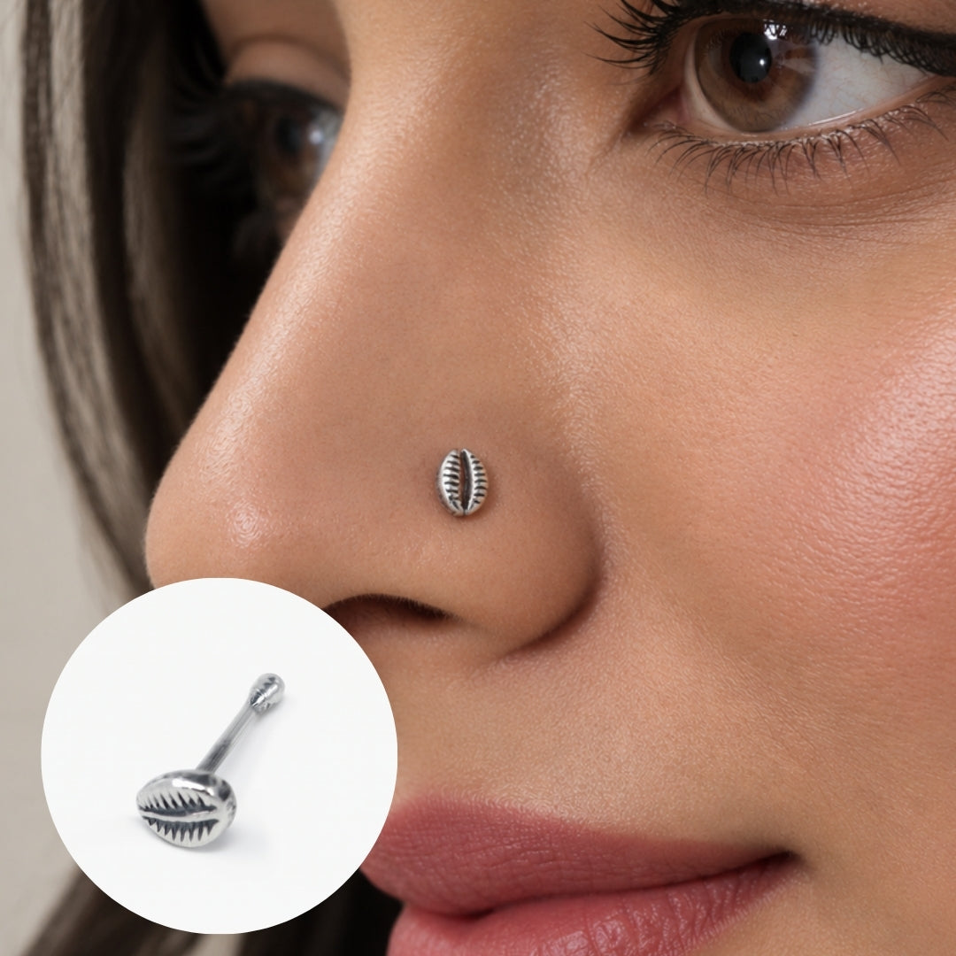 Silver Single Leaf Nose pin