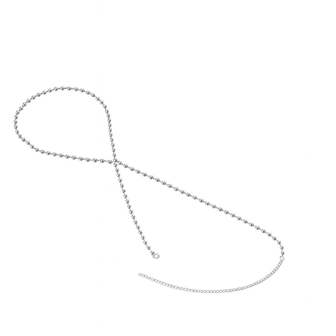 Pearls Silver Waist Chain