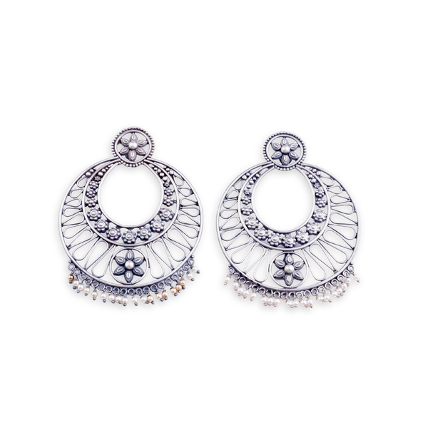 Chandbali ( Aafreen ) | 92.5 silver | Size : large ( Made to Order )