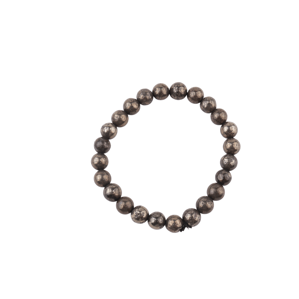 Pyrite Pearl bracelet with metallic beads