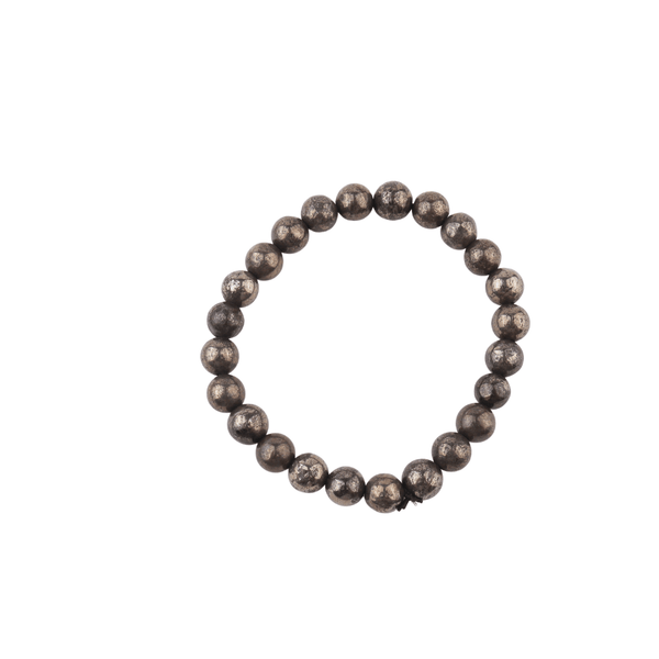 Pyrite Pearl bracelet with metallic beads