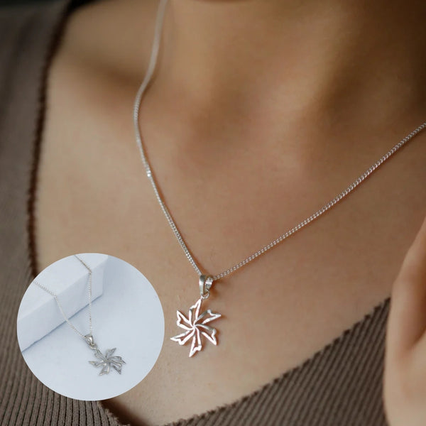 Handcrafted prajakta silver necklace polished finish