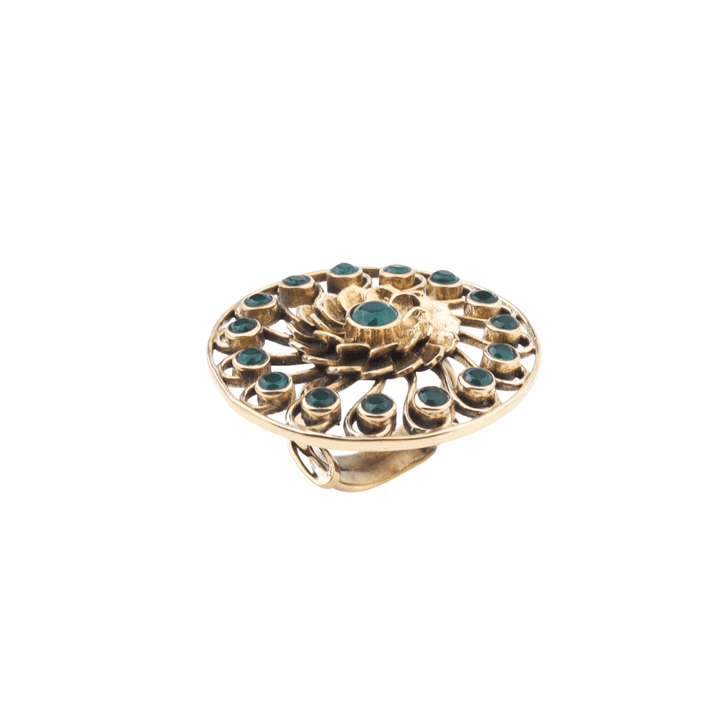 Brass Fashion Ring front view featuring a stylish design and premium brass finish