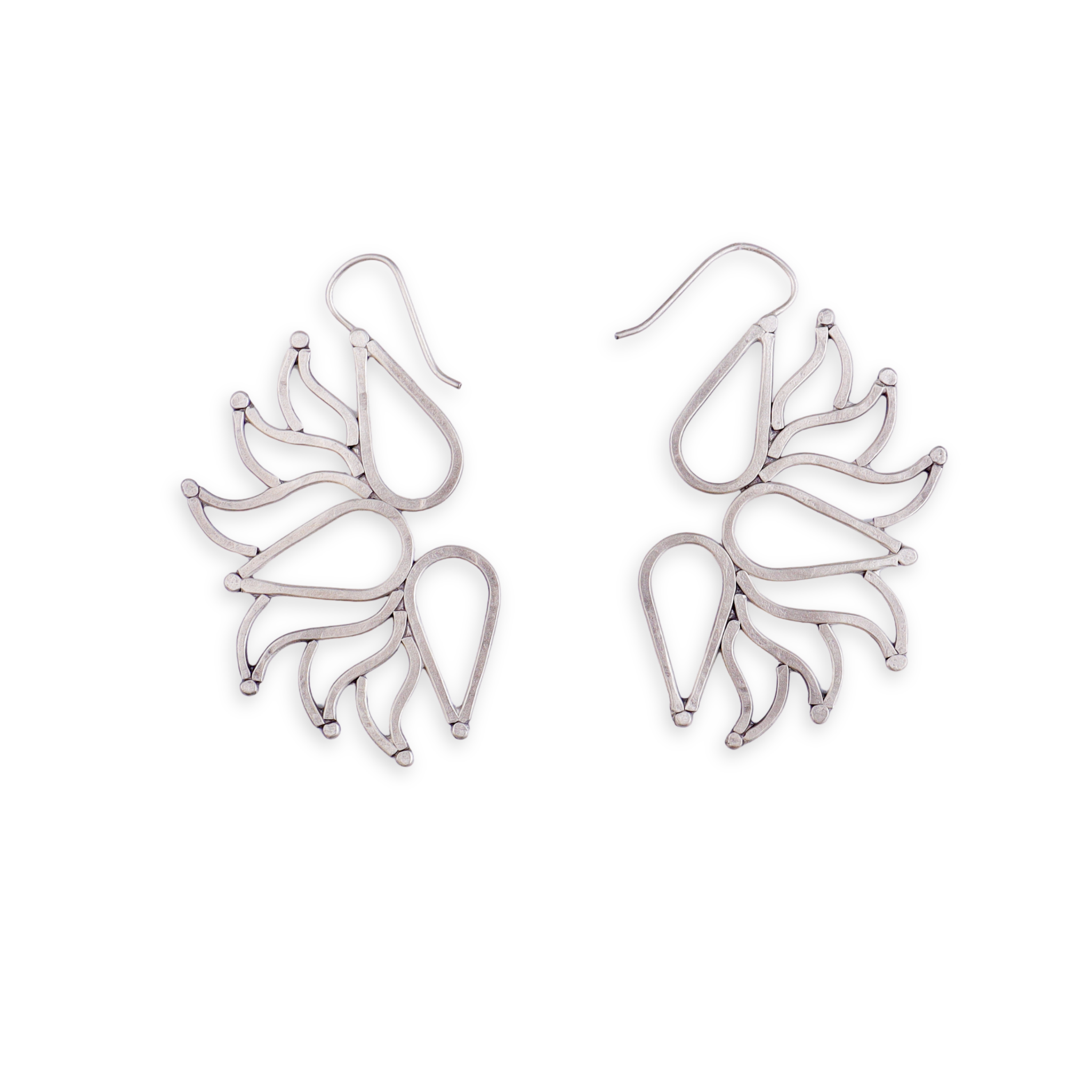 Saroj ( Lotus ) Hammered Earring
