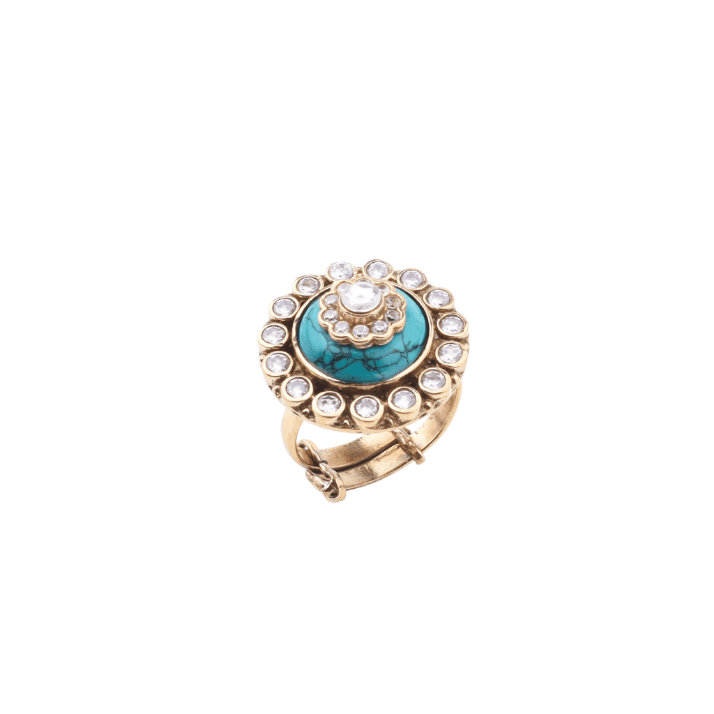 Brass Fashion Ring front view featuring a stylish design and premium brass finish
