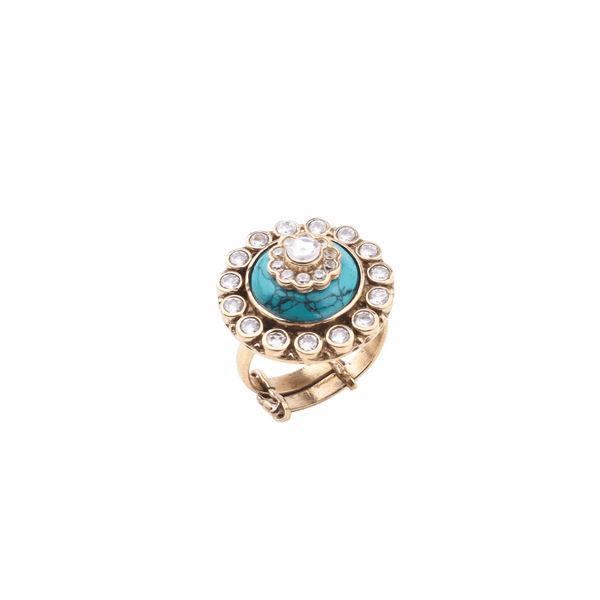Brass Fashion Ring front view featuring a stylish design and premium brass finish