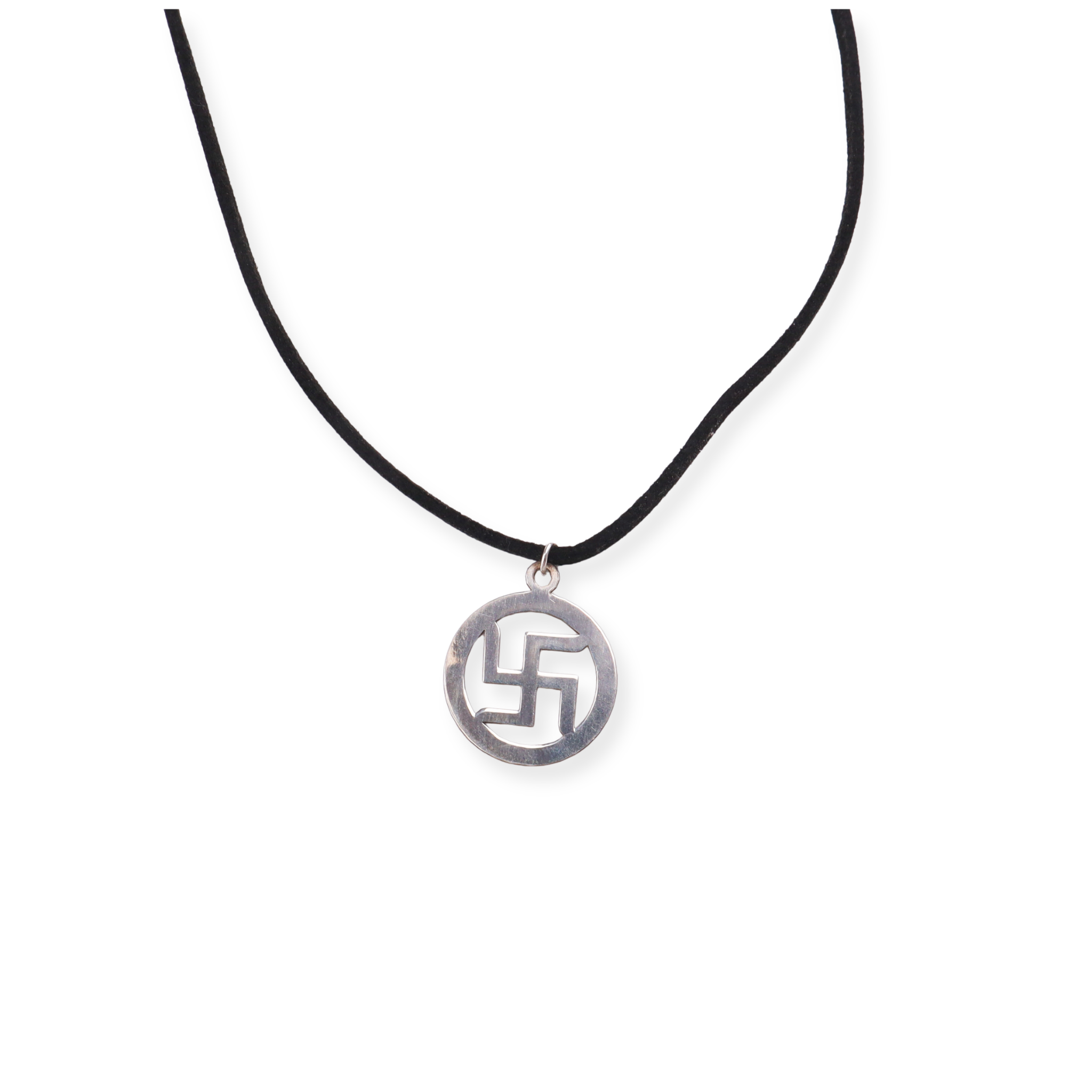 Silver Swastik Necklace for Men