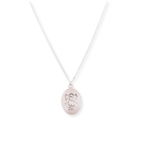 Ganesha Pendant with Silver Chain for Men