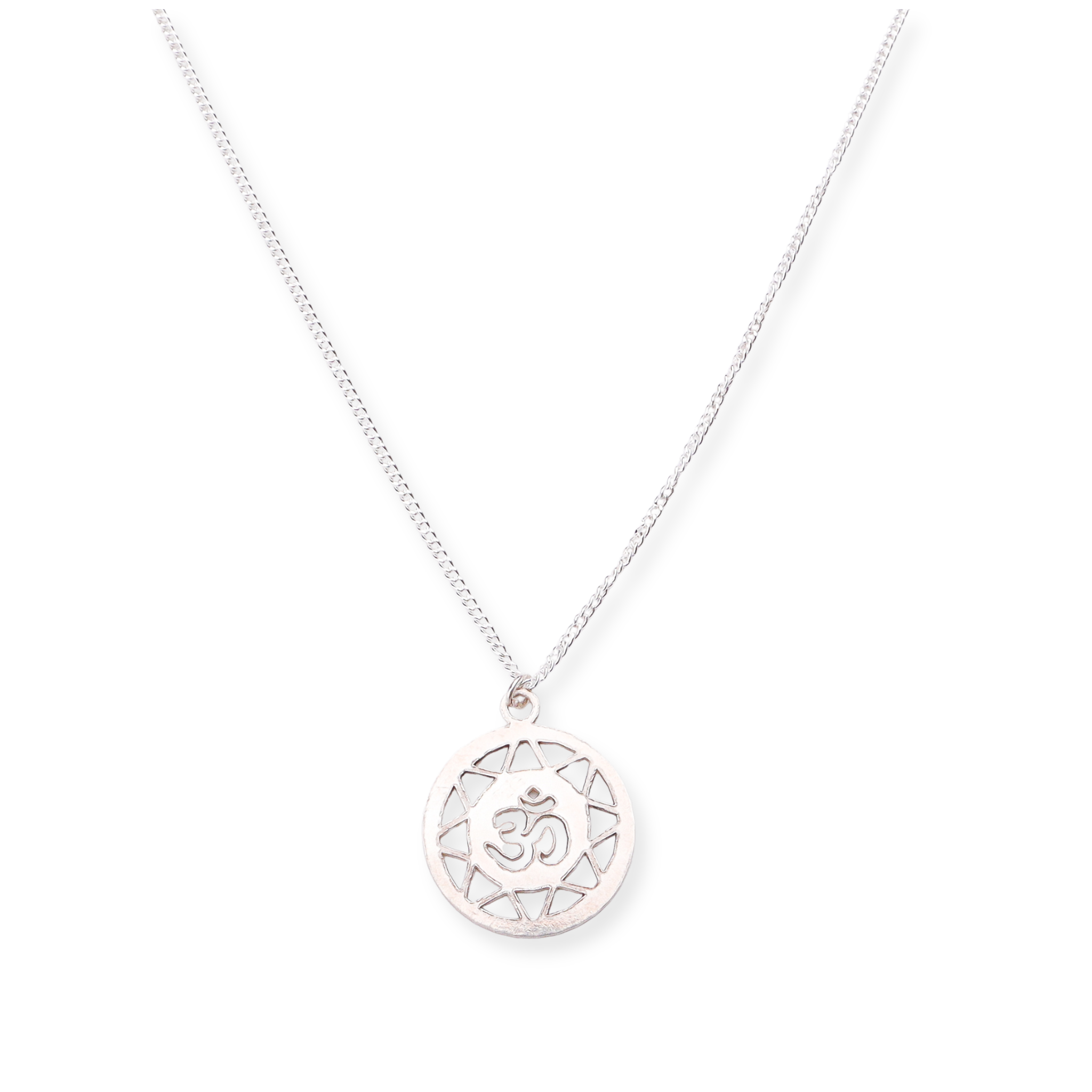 Om Pendant with Silver Chain for Men