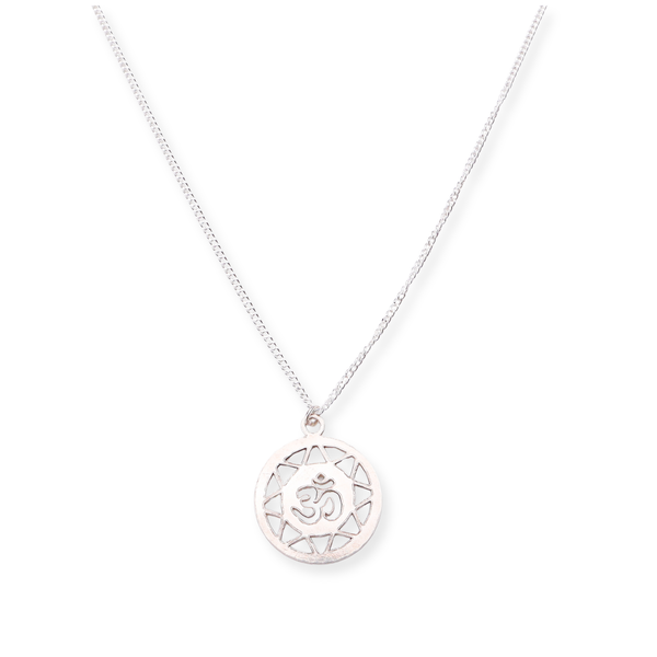 Om Pendant with Silver Chain for Men