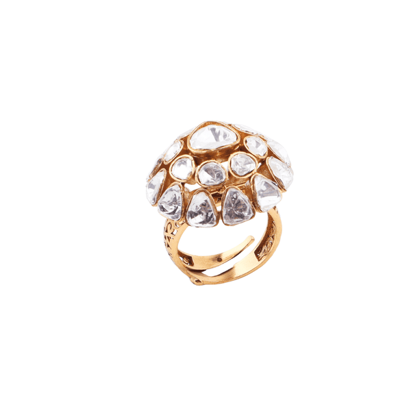 Brass Fashion Ring front view featuring a stylish design and premium brass finish