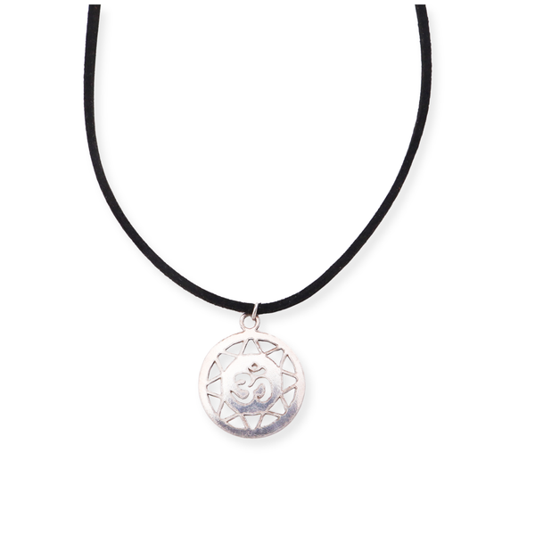 Silver Om Necklace for Men