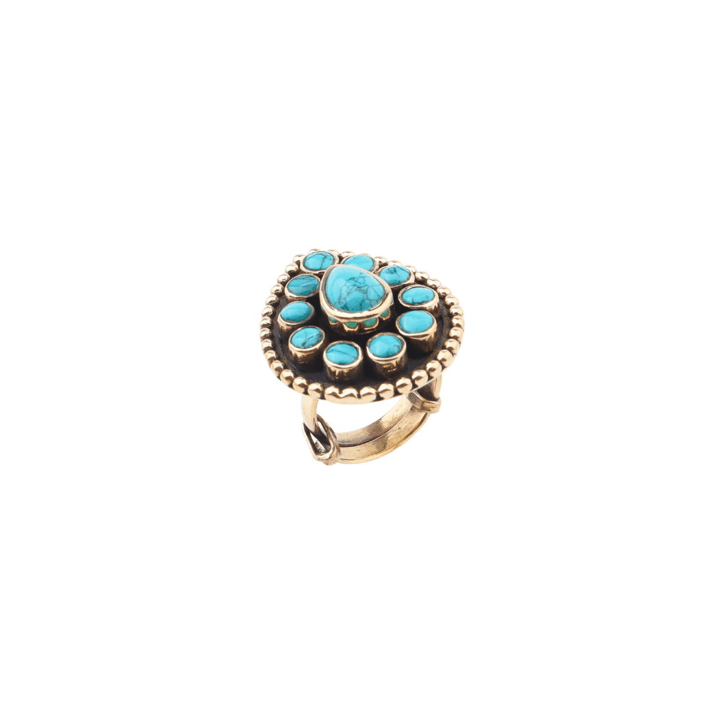 Brass Fashion Ring front view featuring a stylish design and premium brass finish