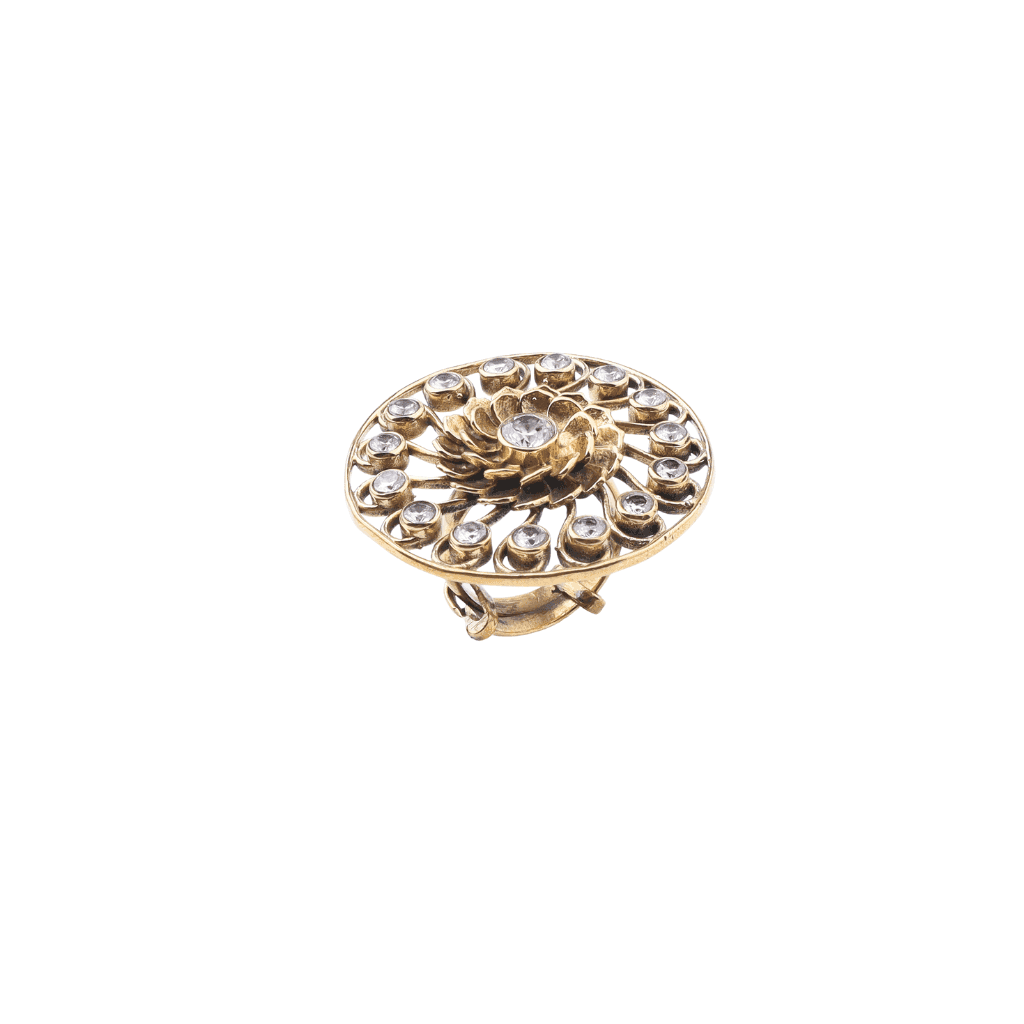 Brass Fashion Ring front view featuring a stylish design and premium brass finish