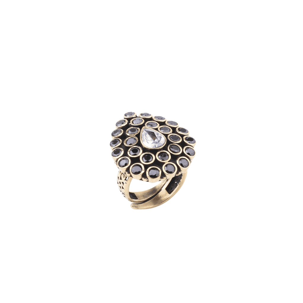 Brass Fashion Ring front view featuring a stylish design and premium brass finish