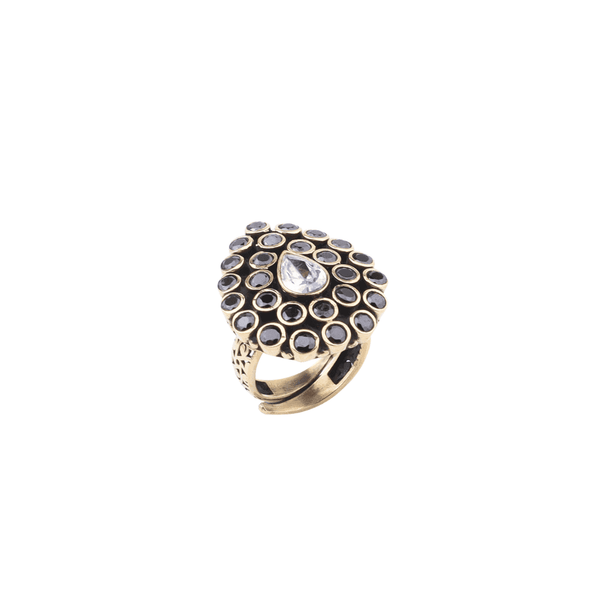 Brass Fashion Ring front view featuring a stylish design and premium brass finish