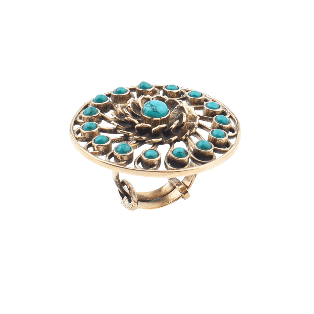 Brass Fashion Ring front view featuring a stylish design and premium brass finish