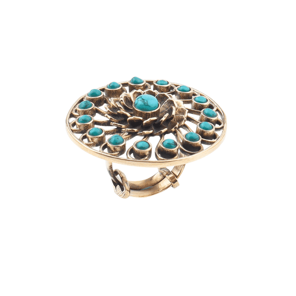 Brass Fashion Ring front view featuring a stylish design and premium brass finish
