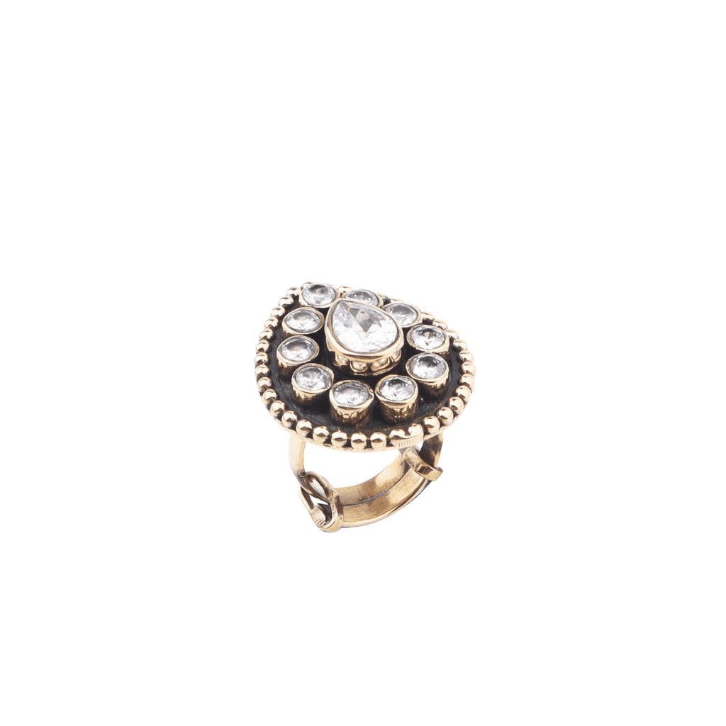 Brass Fashion Ring front view featuring a stylish design and premium brass finish