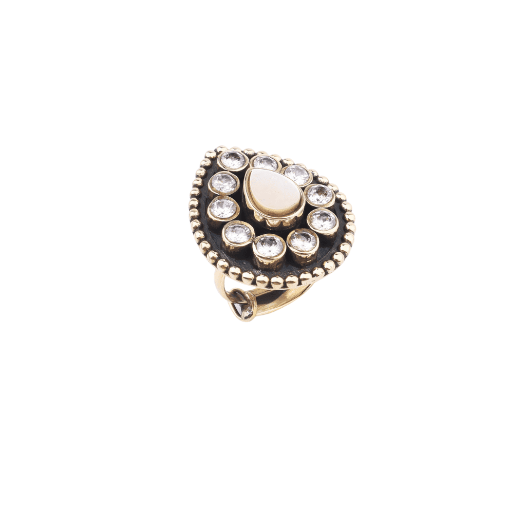 Brass Fashion Ring front view featuring a stylish design and premium brass finish
