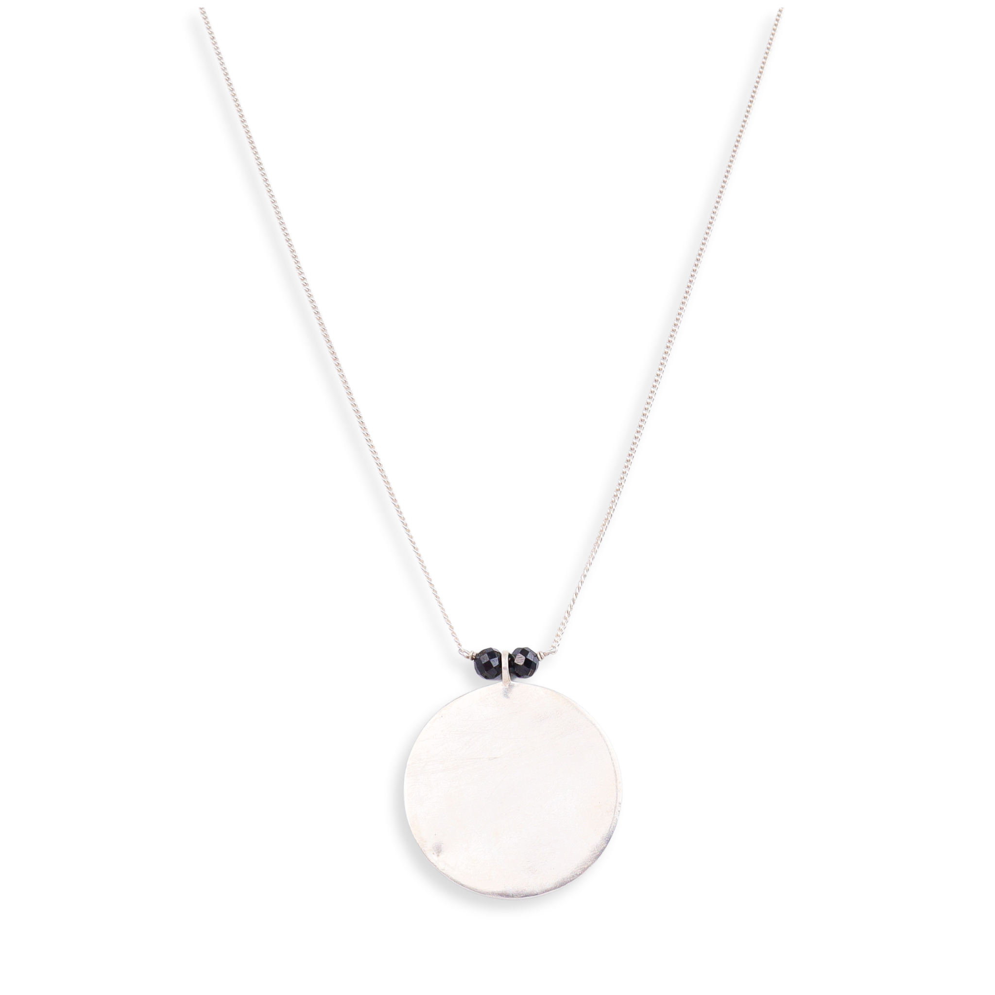 Silver coin chain mangalsutra : Medium sized coin