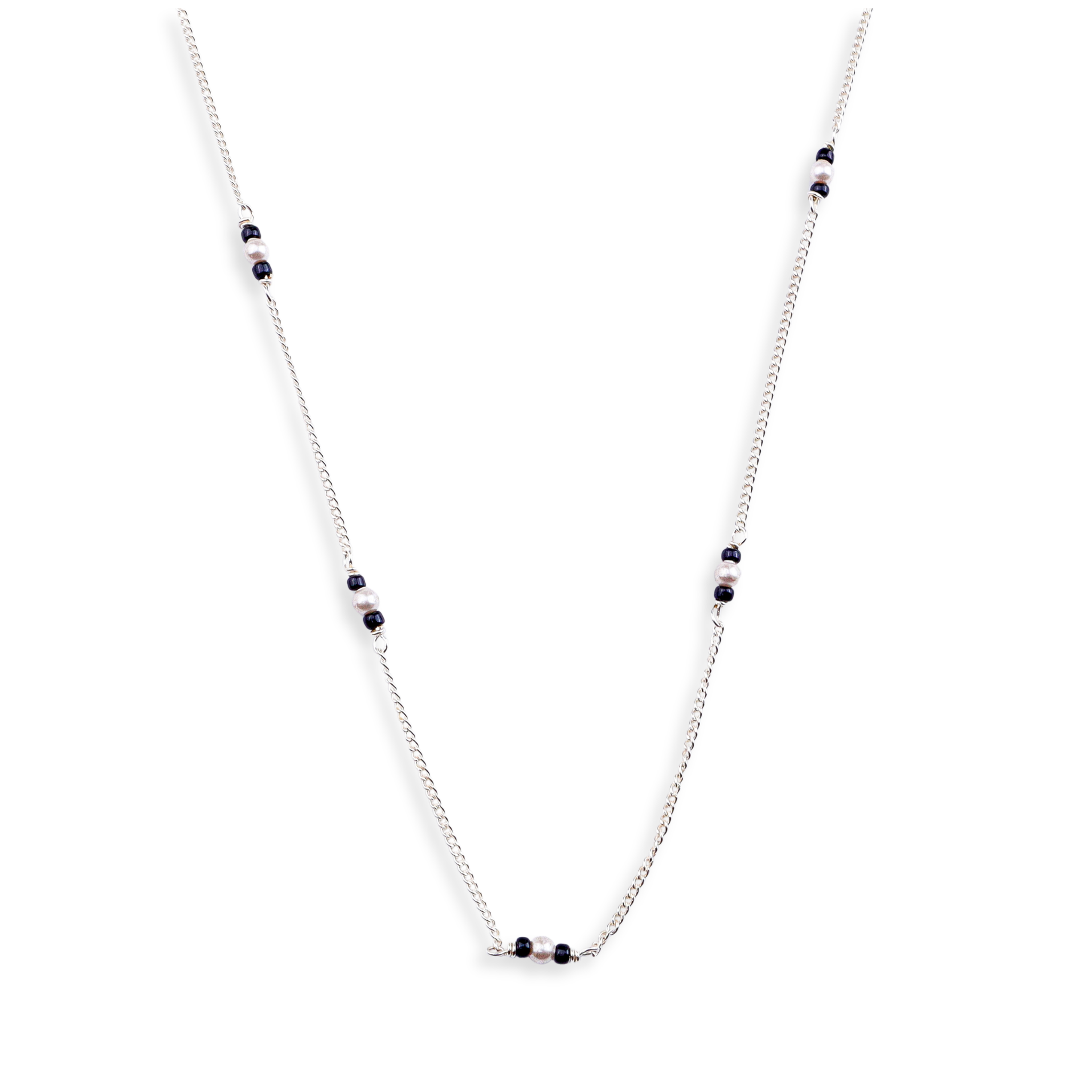 Pearl & Black Spinel Chain Mangalsutra