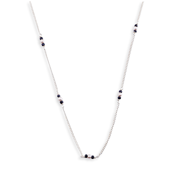 Pearl & Black Spinel Chain Mangalsutra