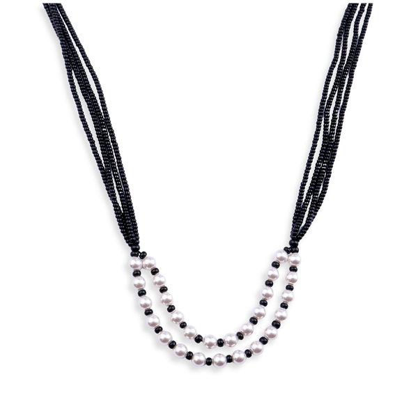 Two Layer Pearl Mangalsutra | 92.5 Sterling Silver